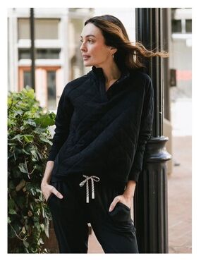 Cozy Earth Brushed Bamboo Quilted Snap Pullover